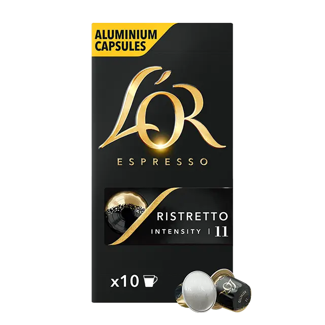 Order L'or - Ristretto 11 Compatible with Nespresso - 10 Capsules for LE 259.00 at Coffee & Cream, All your coffee needs in one place. Shop Coffee, Beans, Ground Coffee, Instant Coffee, Creamers, Coffee Machines, Blenders, and more. 50+ Brands Monin, Lava