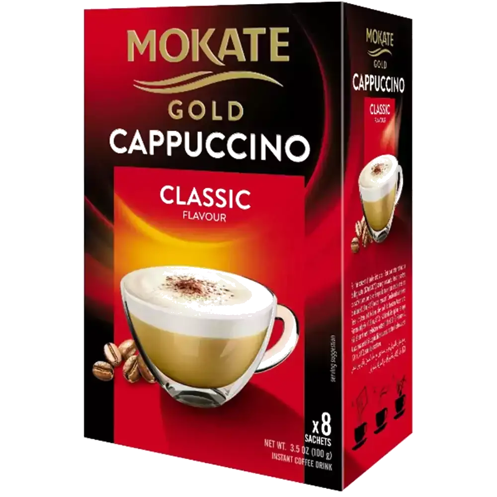 Mokate Gold Cappuccino with Classic Flavour - 8 Sachets at Coffee & Cream Egypt