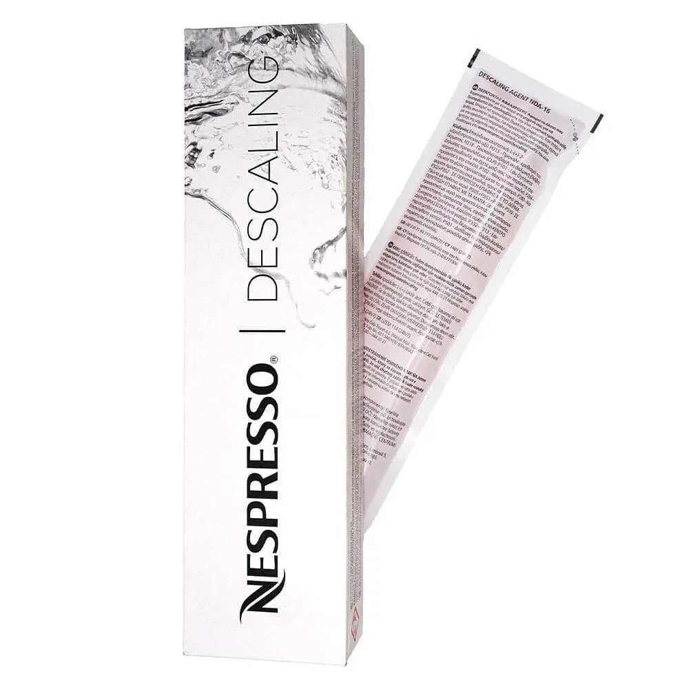 Order Nespresso - Descaling Solution, Fits all Models - 1 Packets for LE 323.99 at Coffee & Cream, All your coffee needs in one place. Shop Coffee, Beans, Ground Coffee, Instant Coffee, Creamers, Coffee Machines, Blenders, and more. 50+ Brands Monin, Lava