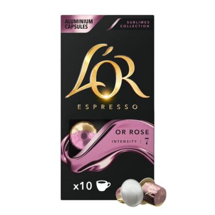 Order L'or - OR Rose 7 Compatible with Nespresso - 10 Capsules for LE 385.00 at Coffee & Cream, All your coffee needs in one place. Shop Coffee, Beans, Ground Coffee, Instant Coffee, Creamers, Coffee Machines, Blenders, and more. 50+ Brands Monin, Lavazza