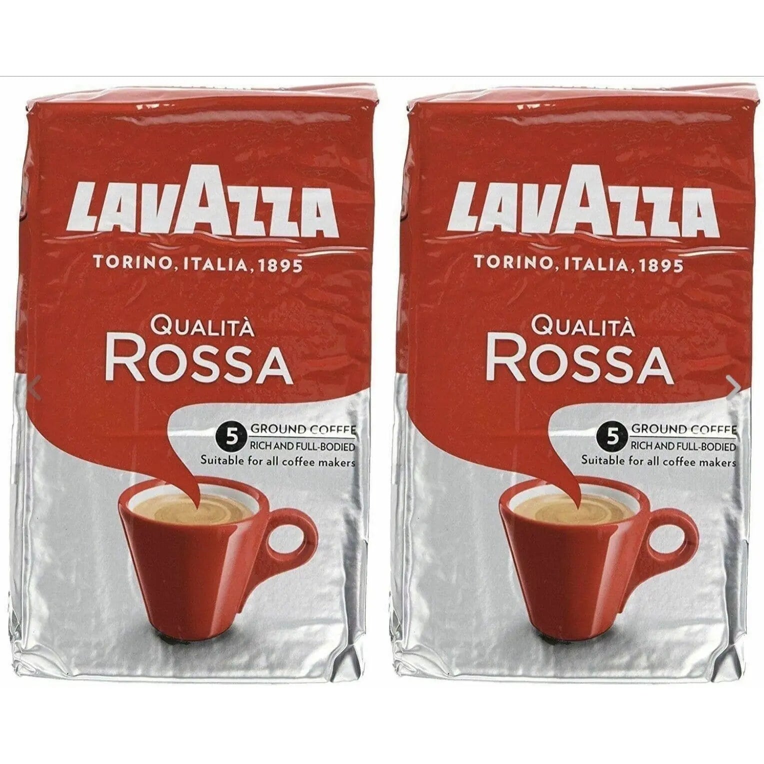 Order Lavazza - Qualità Rossa - 2 x 250g for LE 550.00 at Coffee & Cream, All your coffee needs in one place. Shop Coffee, Beans, Ground Coffee, Instant Coffee, Creamers, Coffee Machines, Blenders, and more. 50+ Brands Monin, Lavazza, Starbucks, Nespresso