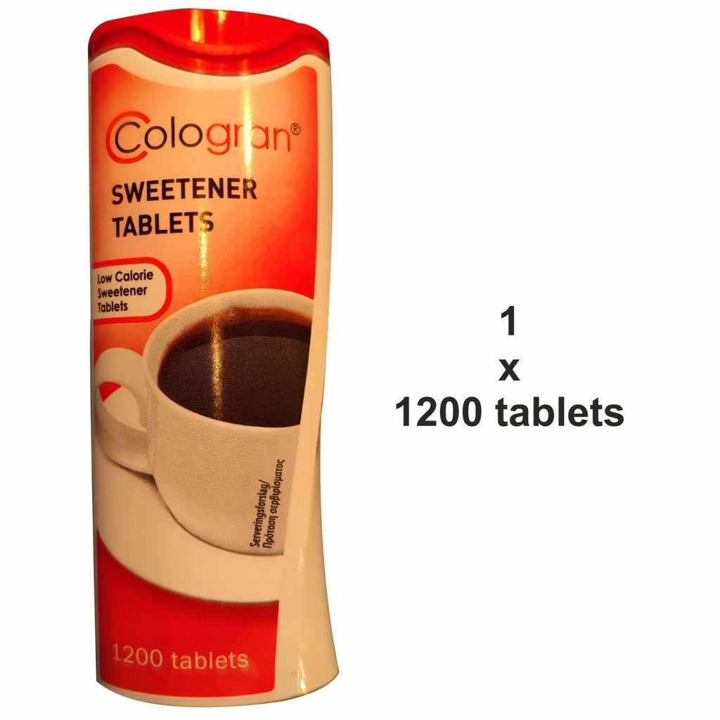 Cologran - 1200 Low Calorie Sweetener Tablets Sugar Replacement - 72g