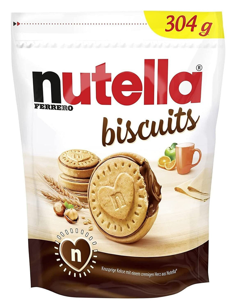 Order Nutella - Chocolate Biscuits Bag - 304g for LE 0 at Coffee & Cream, All your coffee needs in one place. Shop Coffee, Beans, Ground Coffee, Instant Coffee, Creamers, Coffee Machines, Blenders, and more. 50+ Brands Monin, Lavazza, Starbucks, Nespresso, Arzum, and more. Become your own Baristaeg at home. Delivers All over Egypt. Online payments available, and get your fengany coffee delivered to your home. Product Description: About this article Sweet food Biscuits, Pastry Stuffed snacks NUTELLA 304G bi