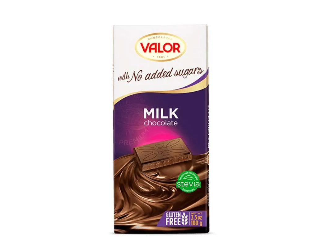 Valor - Milk Chocolate With No Added Sugars - 100g
